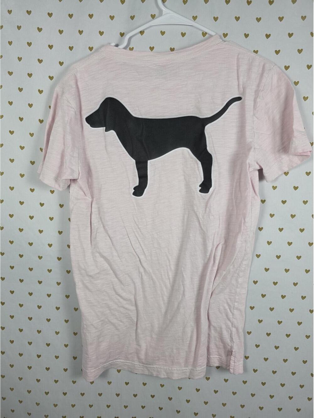 Victorias Secret PINK Comfy Pocket DOG LOGO Tee shirt XS